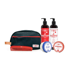Dopp kit Shampoo Conditioner Pomade Clay Comb Bundle
