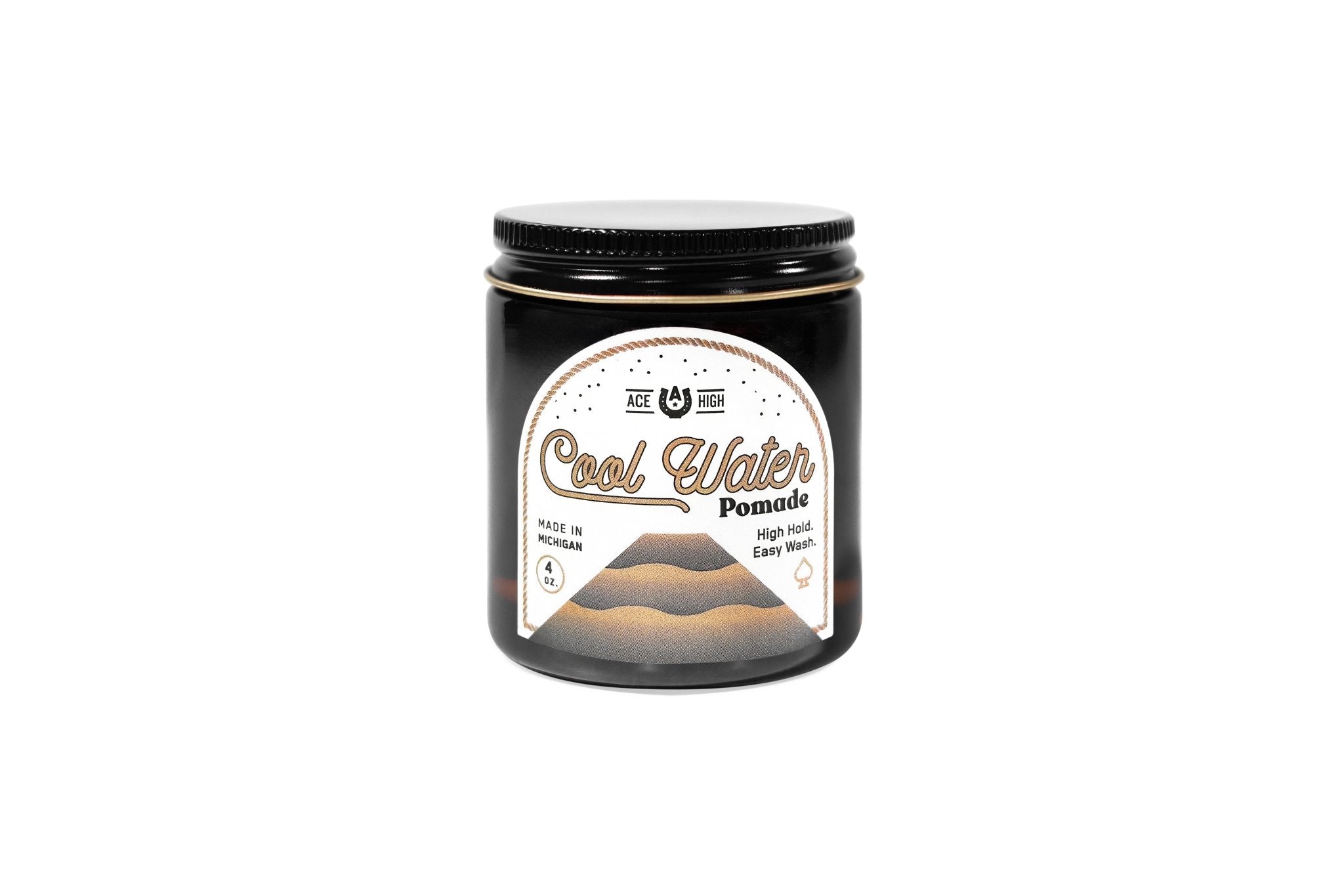 Cool Water Pomade | Gel-Hybrid, High Hold, No Crunch | Ace High Co